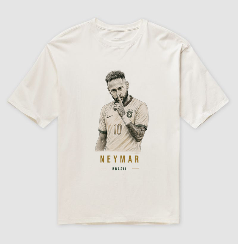 Camiseta Oversized Neymar Jr. - Shhh Legend Gold