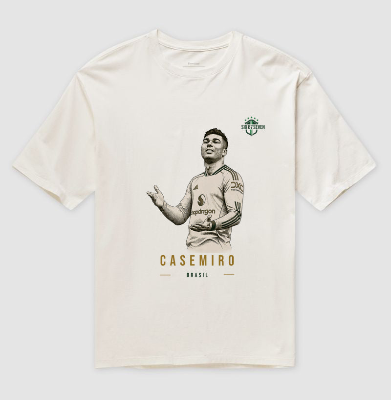 Camiseta Oversized Casemiro - Edição Legend Gold