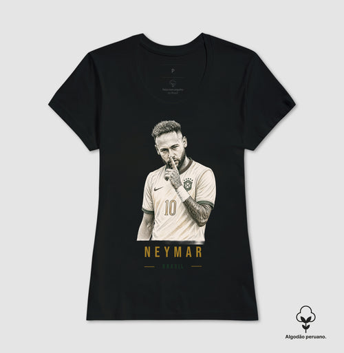 Camiseta Algodão Peruano Neymar Jr. - Shhh Legend Gold