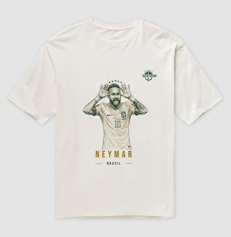 Camiseta Oversized Neymar - Edição Legend Gold